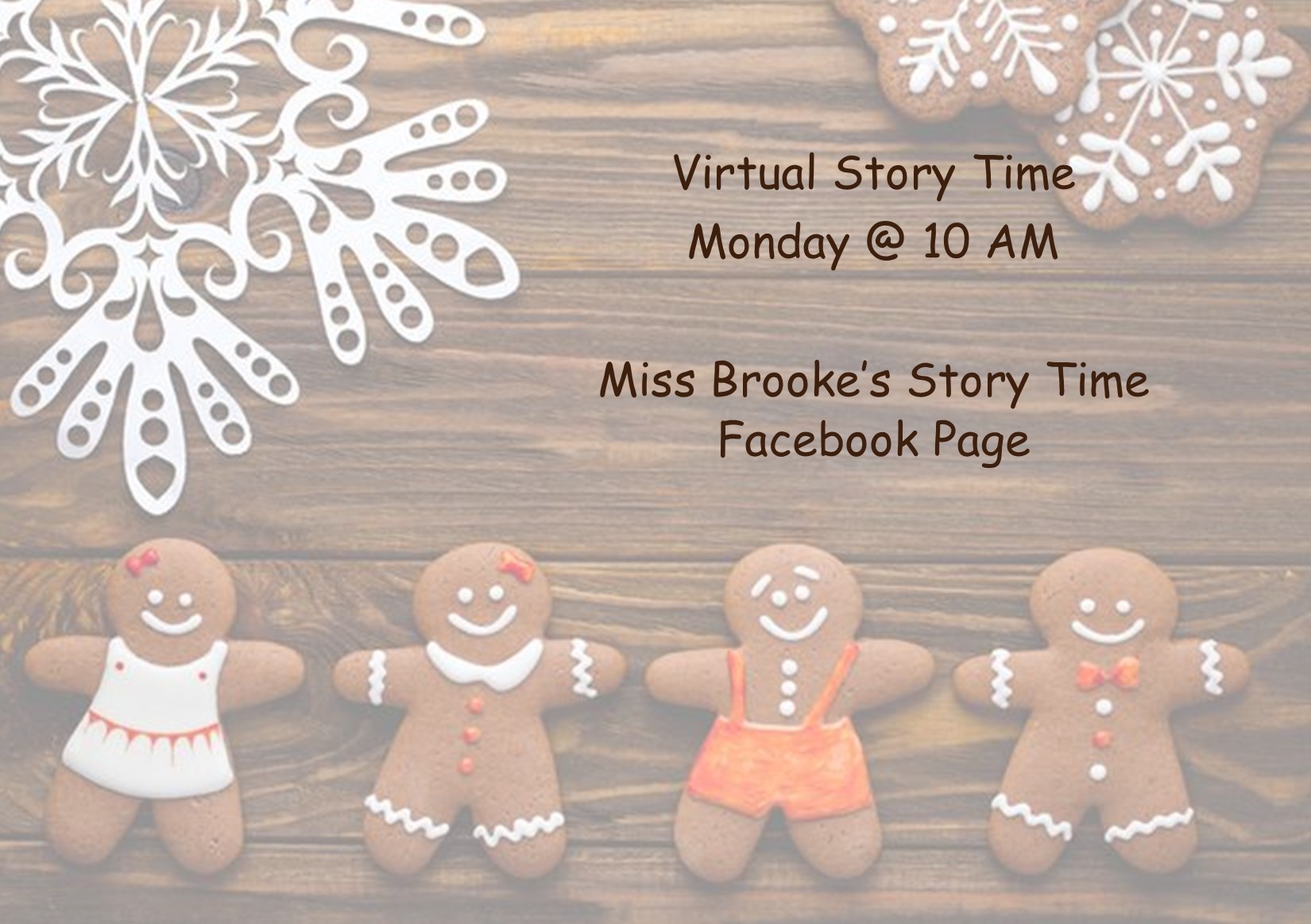 Virtual Story Time - Gingerbread Week!